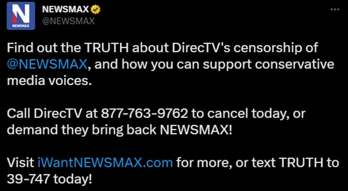 Newsmax Tweet